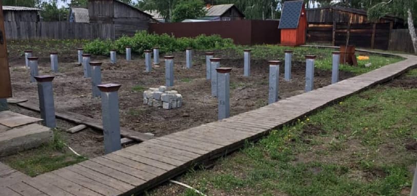 Фундамент на забивных ЖБ сваях