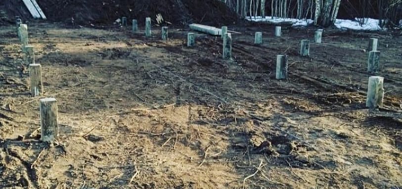 Фундамент на забивных ЖБ сваях