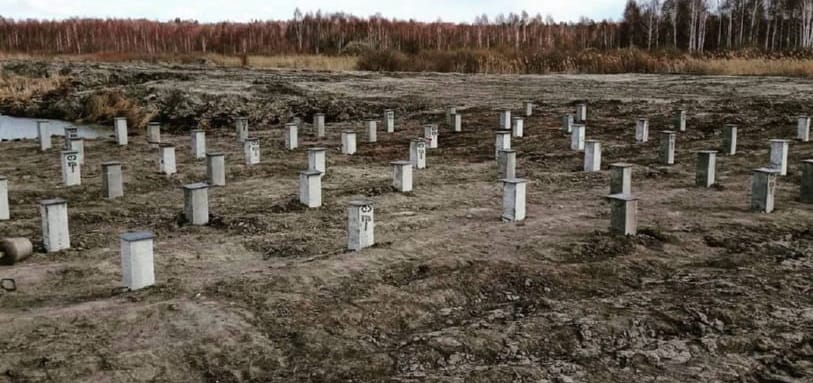 Фундамент на забивных ЖБ сваях
