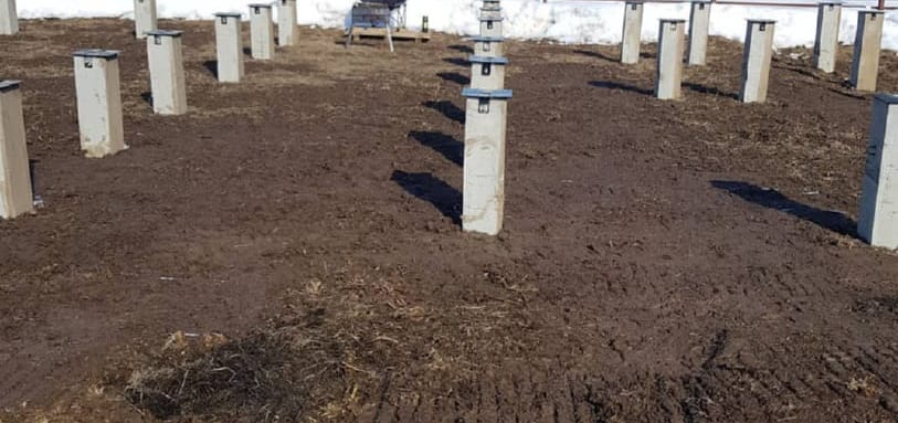 Фундамент на забивных ЖБ сваях