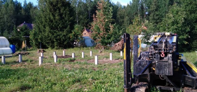 Фундамент на забивных ЖБ сваях