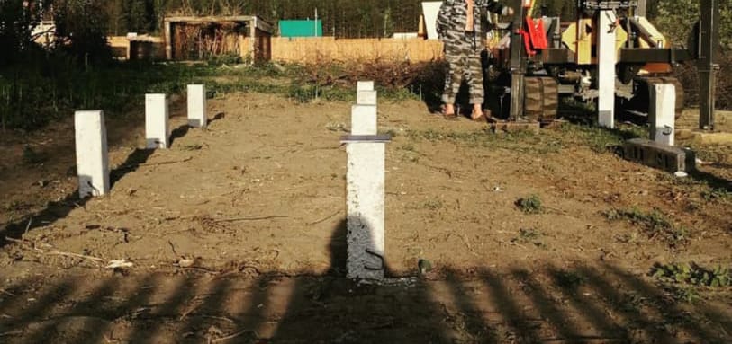 Фундамент на забивных ЖБ сваях