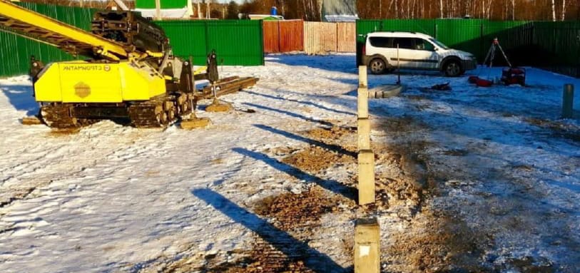 Фундамент на забивных ЖБ сваях
