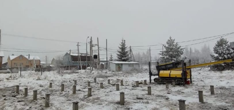 Фундамент на забивных ЖБ сваях