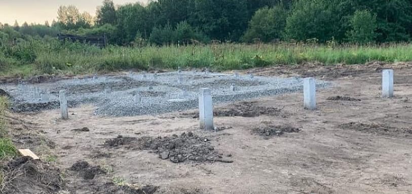 Фундамент на забивных ЖБ сваях