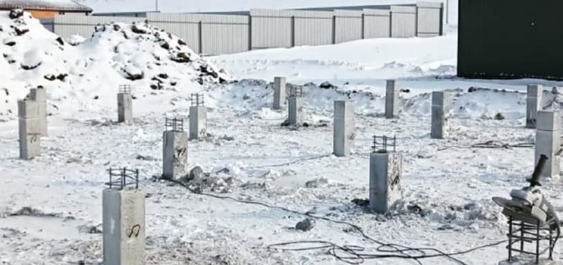 Фундамент на забивных ЖБ сваях