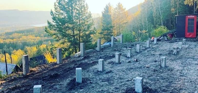 Фундамент на забивных ЖБ сваях