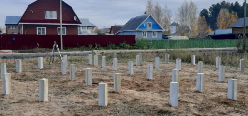 Фундамент на забивных ЖБ сваях