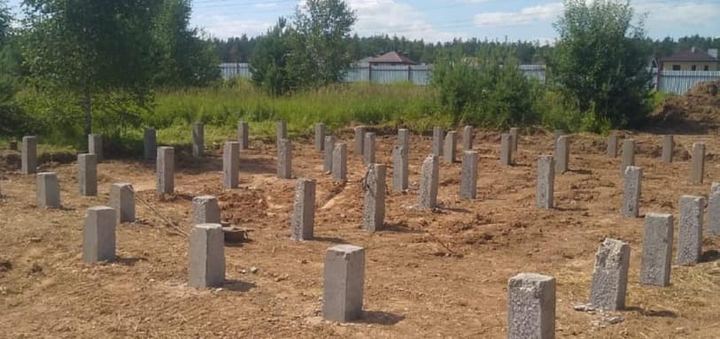 Фундамент на забивных ЖБ сваях