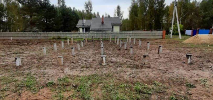 Фундамент на забивных ЖБ сваях