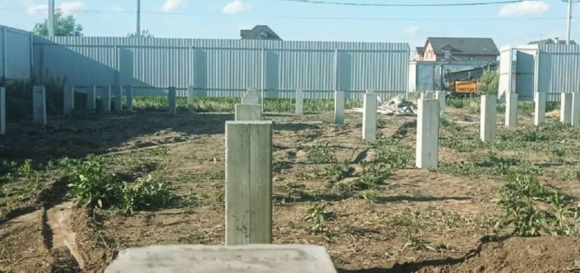 Фундамент на забивных ЖБ сваях